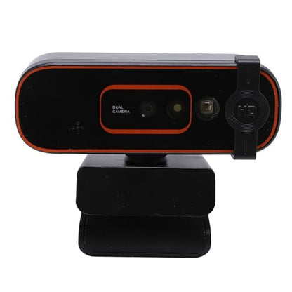 Jiawu Webcam, Facial Recognition 1080P HD Computer Camera, Streaming Camera with Privacy Cover and Noise Cancelling Mic for PC Laptop Desktop Video Conferencing Online Classes and Live