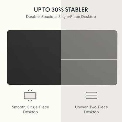 FLEXISPOT Whole Piece 60"x24" Desktop 1" Thickness Height Adjustable Desk Rectangular Tabletop Black Board (60INCH Black Top) - color: Black, size: 60x24"