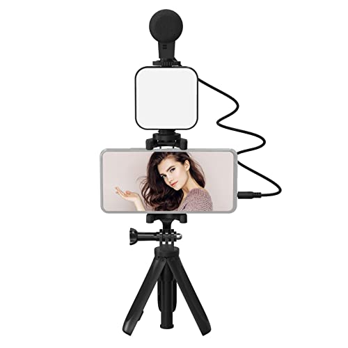 ZJchao Vlogging Kit, Podcast Equipment Bundle Vlog Kit Content Creator with Lights and Microphone for Vlogging and Live Streaming