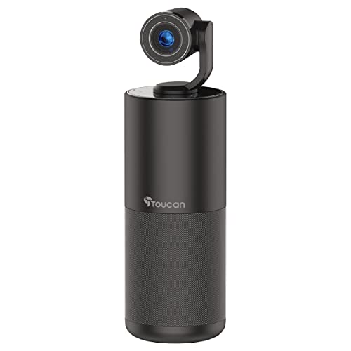 TOUCAN Conference HD Video Conference System, 1080P HD Camera, Speakerphone with 4 Microphones, Plug and Play USB Conference Camera for Zoom, Teams, Google Meet, Office and Home Office