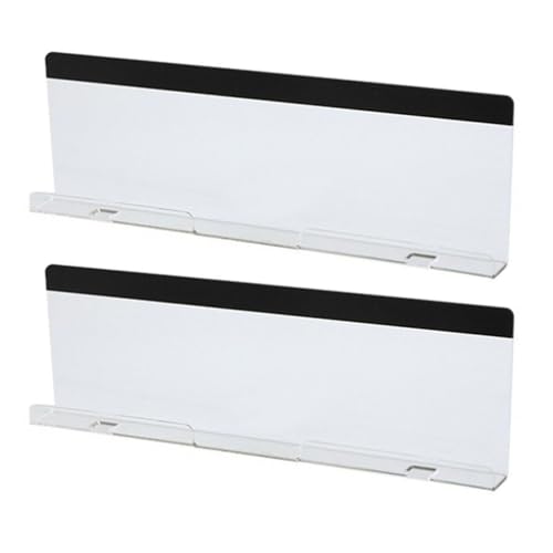 2Pcs Acrylic Monitor Memo Board with Charging Hole – Desktop Organizer for Notes, Phone Stand and Pen Holder, Transparent Office Accessory