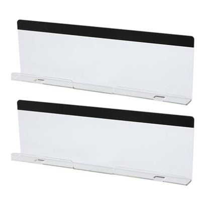 2Pcs Acrylic Monitor Memo Board with Charging Hole – Desktop Organizer for Notes, Phone Stand and Pen Holder, Transparent Office Accessory