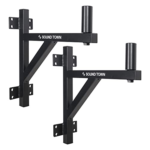 Sound Town 2-Pack Wall Mount Speaker Brackets, Fits 35mm Speaker Mounts (STWSD-F15A-PAIR) - size: 2-Pack Wall Mount, Fits 35mm