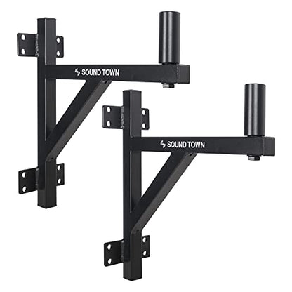 Sound Town 2-Pack Wall Mount Speaker Brackets, Fits 35mm Speaker Mounts (STWSD-F15A-PAIR) - size: 2-Pack Wall Mount, Fits 35mm