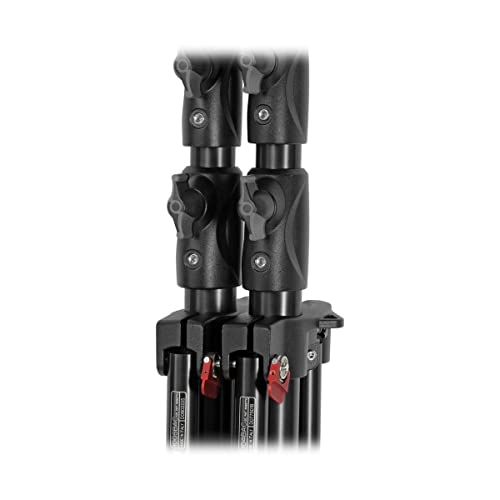 Manfrotto 1004BAC 144" Air Cushioned Aluminum Master Light Stand with 4 Sections & 3 Risers, Black