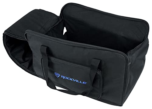 Rockville TB10 V2 Padded Speaker Bag for 10" DJ PA Speakers & Stand | Stand Holder, Interior Buckle Straps, Thick Foam Padding, Water Resistant, Dual YKK Zippers, Dual Handles - style: 10 - Inches