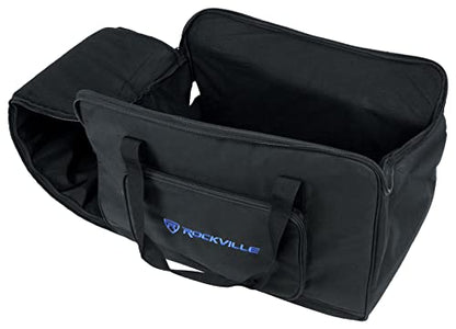 Rockville TB10 V2 Padded Speaker Bag for 10" DJ PA Speakers & Stand | Stand Holder, Interior Buckle Straps, Thick Foam Padding, Water Resistant, Dual YKK Zippers, Dual Handles - style: 10 - Inches