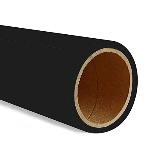 Seamless Photo Photography Backdrop Paper, Photo Background Paper Roll (Jet, 86”x16') - color: Jet Black, size: 86”x16'