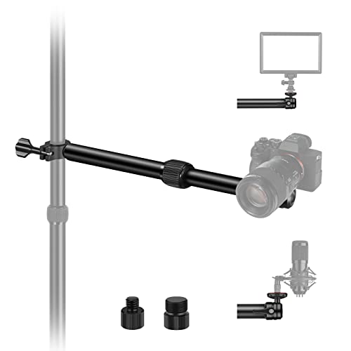 NEEWER DS001 Table Overhead Camera Mount Arm 11.8-20 inches/30-51 cm Telescopic Extension Arm for Table Stand with Ball Head Mount 1/4 Inch 3/8 Inch 5/8 Inch Screws for Webcam Camera LED Ring Light - style: DS001