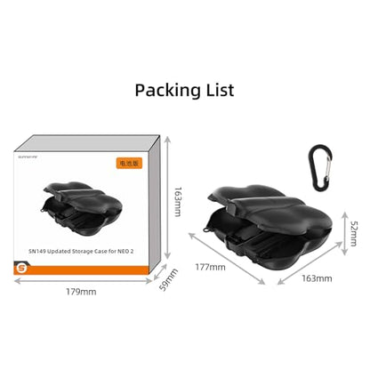 Case for DJI NEO 2, Protective Carrying Case Butterfly Compatible with 2 Batteries & Digital Transceiver Accessories for DJI NEO 2 (Orange)
