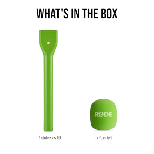 RØDE Interview GO Handheld Adaptor for RØDE Wireless Microphones (Green) - color: Green