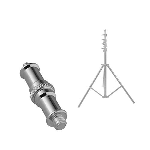 2 Pieces Standard 1/4 to 3/8 inch Metal Male Convertor Threaded Screw Adapter Spigot Stud for Studio Light Stand, Hotshoe/Coldshoe Adapter, Ball Head, Wireless Flash Receiver, Trigger