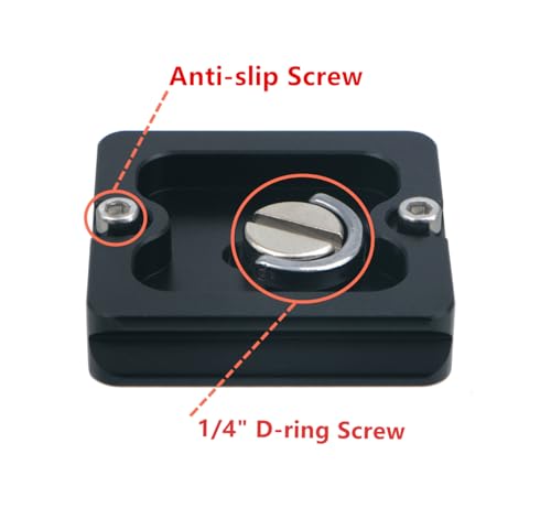 PU-40 40mm Universal Quick Release QR Plate with D-Ring Screw for Mini Tripod Monopod Ball Head DSLR Camera, Arca-Swiss Compatible
