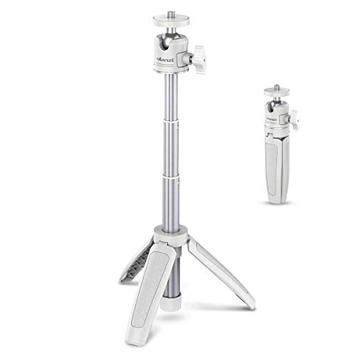 ULANZI Extension Pole Tripod, Mini Selfie Stick Tripod Stand Handle Grip for iPhone 13 Pro Max Smartphone OSMO Pocket 4 3 Canon G7X Mark III Sony RX100 DJI Osmo Nano Cameras Vlogging - color: White