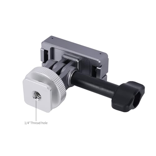 NICEYRIG Magnetic Latch Mount for DJI Action 5 Pro / 4/3, with Removable Cold Shoe & Tripod Mount Holder Compatible with Tripod, Selfie, DSLR Camera, Vlogging - 587 - color: Upgraded quick mount