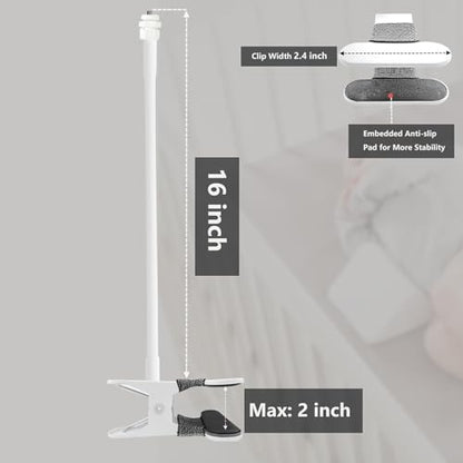 Baby Monitor Mount Holder Compatible with Nanit Pro Smart Baby Monitor & Flex Stand, Momcozy BM01/BM03/BM04 and Other Cameras with 1/4" Threaded Hole, 16 inches Flexible Clip Clamp Mount - color: Ivory