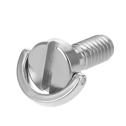 2PCS 1/4-20 Thread D-Ring Stainless Steel Camera Fixing Screws, Tripod Camera Mount Screw for Camera Holder Fixing Screw, Quick Release Plate Mounting and Attachment Screws