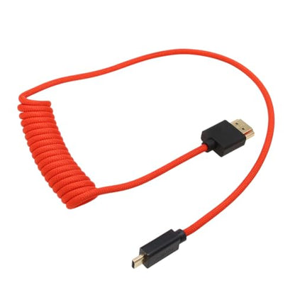 Micro HDMI to HDMI 4K 8K 60p Cable for ATOMOS Ninja V Ultra Canon R6 II R5C R5 R8 Sony ZVE10 A7C A7R IV III A7SII Lumix S5 S9 GH4 Camera SmallHD Cine Indie Monitor, Type A D HDMI 2.1 Red 50cm