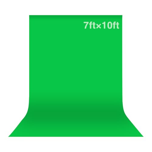 Green Screen Backdrop, 7x10ft (WxH) Photography Chromakey Greenscreen Background Sheet, Polyester Collapsible Green Backdrop Curtain for Streaming, Meeting, Photo Studio, Video Recording - color: Green, size: 7x10 FT