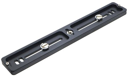 PU-250 250mm Universal Long Quick Release Plate Dual Dovetail Slide Rail with D-Ring Screw for Ball Head Tripod Mount DSLR Camera Arca Swiss Compatible