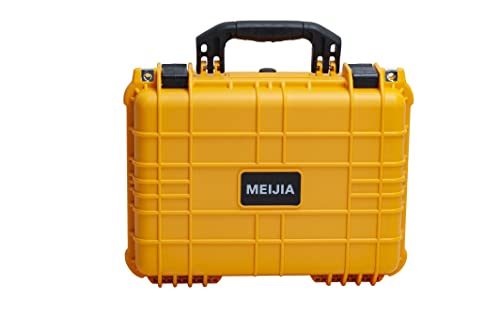 MEIJIA Portable All Weather Waterproof Camera Case With Foam,Fit Use of Drones,Camera,Equipments,Pistols,15.98x12.99x6.85inches - color: Yellow