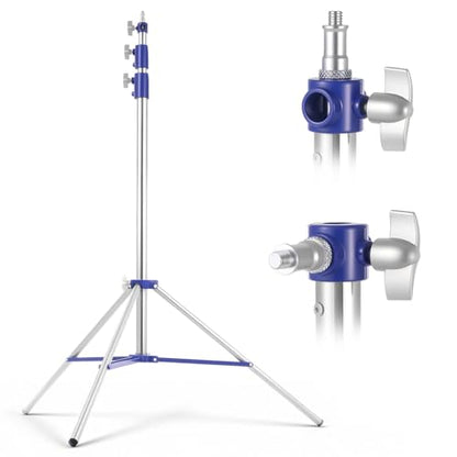 Light Stand Photography, 10.5ft/320cm Stainless Steel Heavy Duty Photography Light Tripod Stand with 1/4” to 3/8” Universal Screw, Adjustable Lighting Stand for Strobe, Ring Light, Monolight, Softbox - size: 1 pack