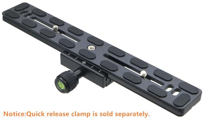 PU-250 250mm Universal Long Quick Release Plate Dual Dovetail Slide Rail with D-Ring Screw for Ball Head Tripod Mount DSLR Camera Arca Swiss Compatible