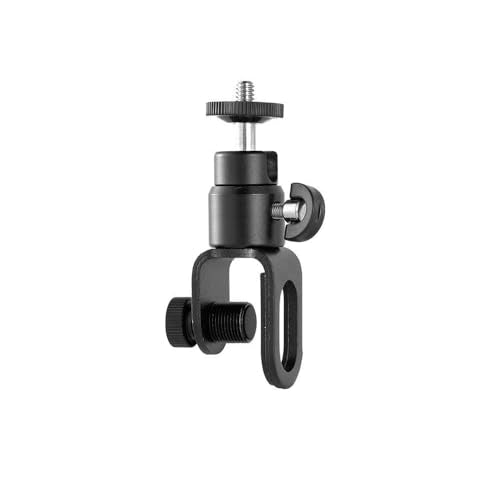 Monitor Camera Holder Mount with Mini Ball Head Heavy Duty 1/4'' Thread Webcam Stand Monitor Top Webcam Mount Clamps for Computer Web Camera Video Conference Live Stream DSLR Mirrorless Camera