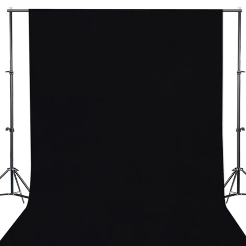 GFCC 5x7FT Black Backdrop Background - for Photography Photo Booth Backdrop for Photoshoot Background Screen Video Recording Parties Curtain - color: Black, size: 5ftx7ft
