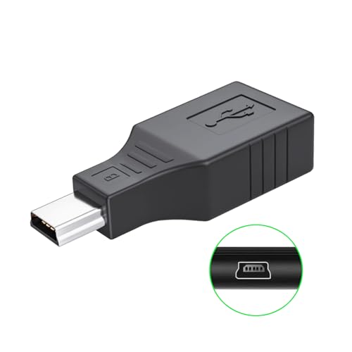 2 Pack USB 2.0 Type A to Mini USB 5-Pin Type B Female/Male Adapter with Cameras, Printers, Audio Devices and More