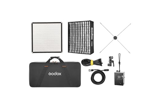 Godox RGB Flexible 2x2' LED Light Panel, 1800–10000K CCT, Full Color Control, DMX & Bluetooth App Control, AC or V-Mount Power, Ultra-Slim Foldable Design (FL200R)