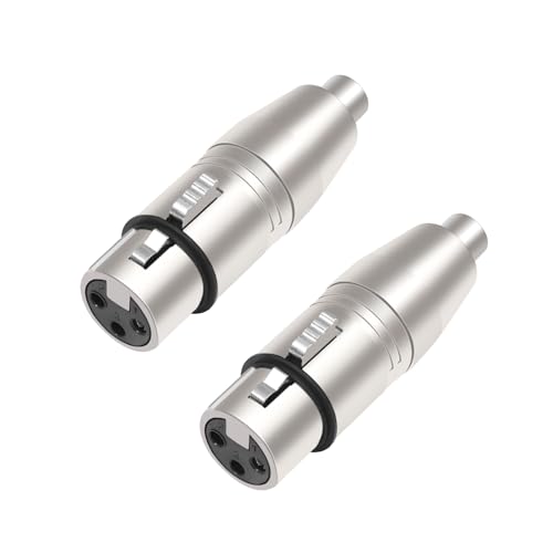 2-Pack XLR Female to RCA Female Adapter Kit - color: XLR F TO RCA F