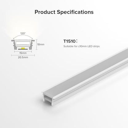 BTF-LIGHTING 9.8Ft Silicone LED Channel System for ≤10mm Width LED Strip | Flexible LED Neon Rope Channel Diffuser, Spotless Milky White Cover for Kitchen Cabinet, Rooms, and Patio(No LED Strip) - size: 9.8FT, style: 15X10mm