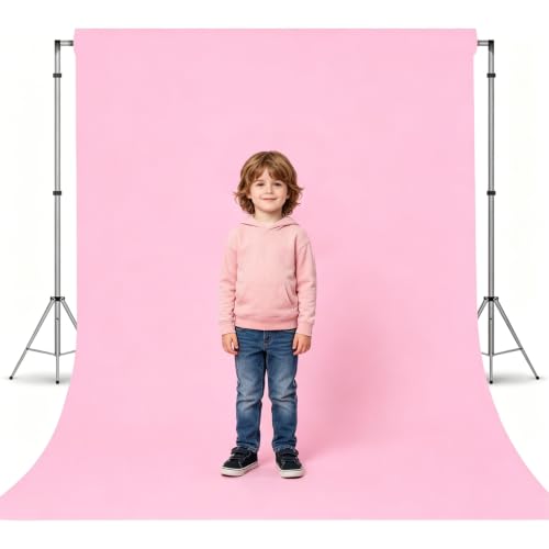 Pink Backdrop - 5FTx7FT Polyester Pink Photo Backdrop for Photoshoot Background for Photography Screen Video Recording Picture Background - color: Pink, size: 5x7ft