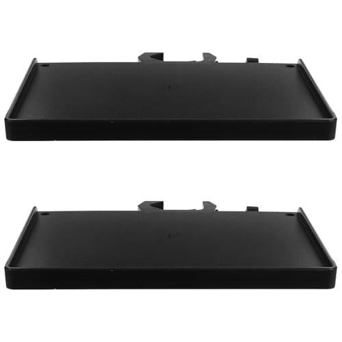 KESYOO Tray for Microphone Stand Clamp for Tubes 25 mm Black Shelf for Sound Card Desktop Organizer for Streaming and Recording Pack 2 Pieces