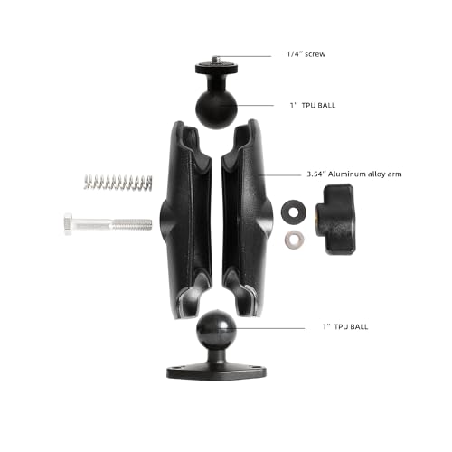 xik 1/4"-20 Thread Camera Mount Holder for Wall/Desk/Car/Boat,AMPS Standard Hole Installation，Fits DSLR, CCTV, Action Cam, Projector, Security Camera - size: 5.51" Length