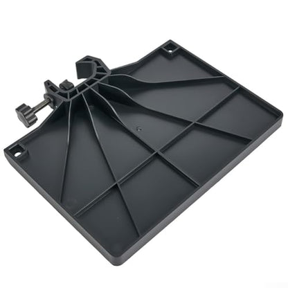 Microphone Stand Soundcard Tray, Plastic Sound Card Tray Mount Clamp on Rod Holders for Live Streaming, Recording, Black(M) - size: M