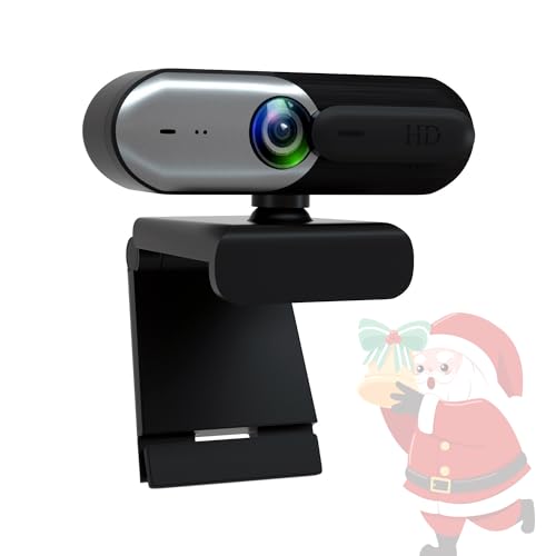 1080P Webcam with Privacy Slide Cover for PC, Web cam for Laptop Computer Camera Built-in Noise Canceling Mic, Low-Light Correction, for Microsoft Teams, Zoom, Google Voice, PC/Mac/Macbook/Tablet-1