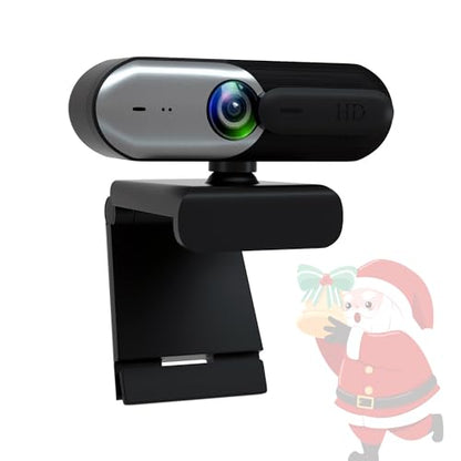 1080P Webcam with Privacy Slide Cover for PC, Web cam for Laptop Computer Camera Built-in Noise Canceling Mic, Low-Light Correction, for Microsoft Teams, Zoom, Google Voice, PC/Mac/Macbook/Tablet-1