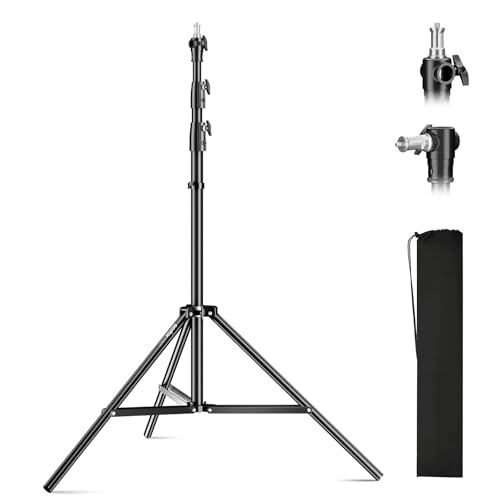 Godox Light Stand 112in/9.3' Photography Light Stand Heavy Duty with 1/4” to 3/8” Universal Screw Carry Bag Portable for Photography Studio Portrait Shooting - size: 112in