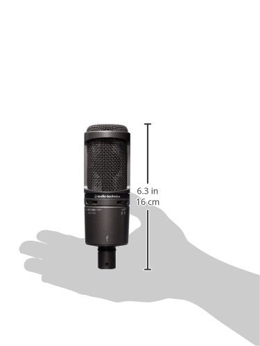 Audio-Technica AT2020USB+ Cardioid Condenser USB Microphone, with Built-in Headphone Jack & Volume Control, Perfect for Content Creators (Black) - color: Black, style: AT2020USB+
