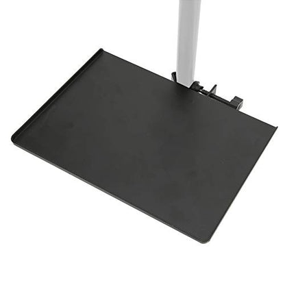 Sound Card Tray, Alloy Black Metal Shelf Bracket Phone Clip Universal Microphone Stand Clamp on Rack Tray Holder Tripod Sound Card Tray for Live Streaming, Karaoke, Recording
