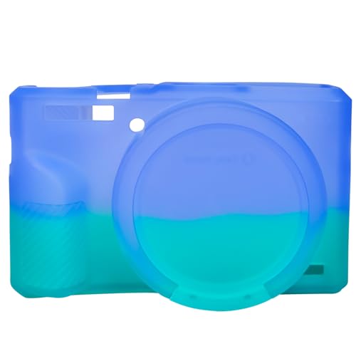 G7X Mark III Case, Soft Silicone Protective Case Cover with Removable Lens Cover for Canon Powershot G7X Mark III Digital Camera - Purple Blue - color: Purple Blue
