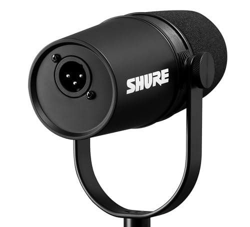 Shure MV7X XLR Dynamic Microphone for Podcasting, Streaming & Vocal Recording - Voice-Isolating Cardioid Mic with Broadcast-Style Design & All-Metal Construction, Black | Xlr Output, Voice Isolation, Dynamic Cardioid Capsule, All-Metal Body, 50-16, 000 Hz