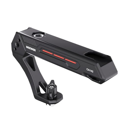 NEEWER BASIC Lightweight Camera Top Handle with 3/8" Locating Pin for ARRI, High Strength Cage Plastic Handle Grip w/ 1/4" 3/8" Screw Holes & Cold Shoe Mounts for Video Light Mic, Max Load 22lb, CA142 - style: CA142