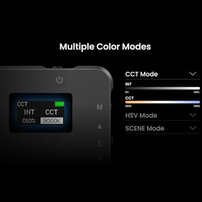 Hohem HPL-R01 Photography Lighting, On Camera Light, RGB Video Light, 130 Minutes Portable Camera Light, CCT 2500K-9000K, CRI 95+, TLCI 97+, 24 FX Effects, 10W Output for TikTok, Content Creator