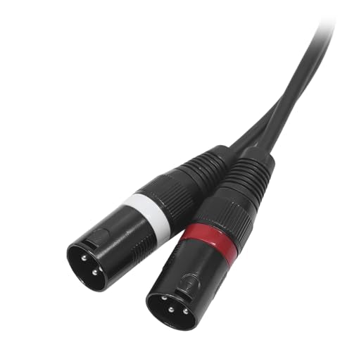 Cyberguys RCA to XLR Cable, 2 XLR to RCA Bi-Directional Audio Cords, Shielded with OxygenFree Copper, Gold-Plated & Nickel-Plated Connectors, Compatible with Mixer Amplifier Speaker Sound Card, 10 FT
