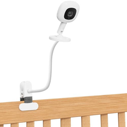 Baby Monitor Mount for Nanit Pro Smart Baby Monitor & Flex Stand, Also for Cameras with 1/4 Screw Stand, Flexible Clip Clamp Mount Adjustable Monitors Holder Without Tools or Wall Damage - size: 7.87 inch