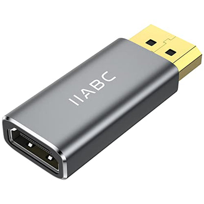 IIABC Displayport to HDMI Adapter 4K 24K Gold Plated Displayport DP to HDMI Female Converter，Uni-Directional Display Port to HDMI Converter Compatible for Lenovo, HP, Dell &More- Grey - size: 1-Pack