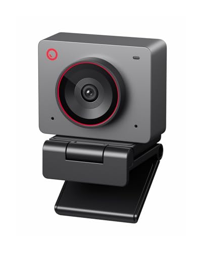 OBSBOT Meet 2-4K Webcam for PC with 1/2" Sensor, AI Framing & Autofocus, Beauty Mode, Lightweight, Gesture Control, HDR, Dual Microphone, 60 FPS, Web Cam for Streaming, Meeting, Gaming. (Space Grey) - color: Meet 2 Grey